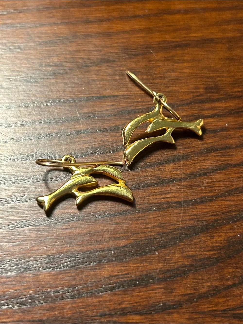 Gold Dolphin Dangle Earrings - Women Jewelry